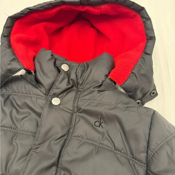 Calvin Klein Jeans Red and Black Hooded Jacket - Picture 2 of 9